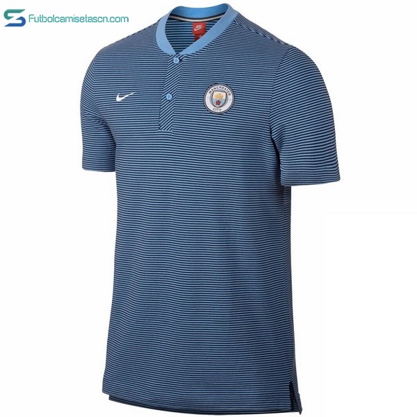 Polo Manchester City 2017/18 Gris Azul